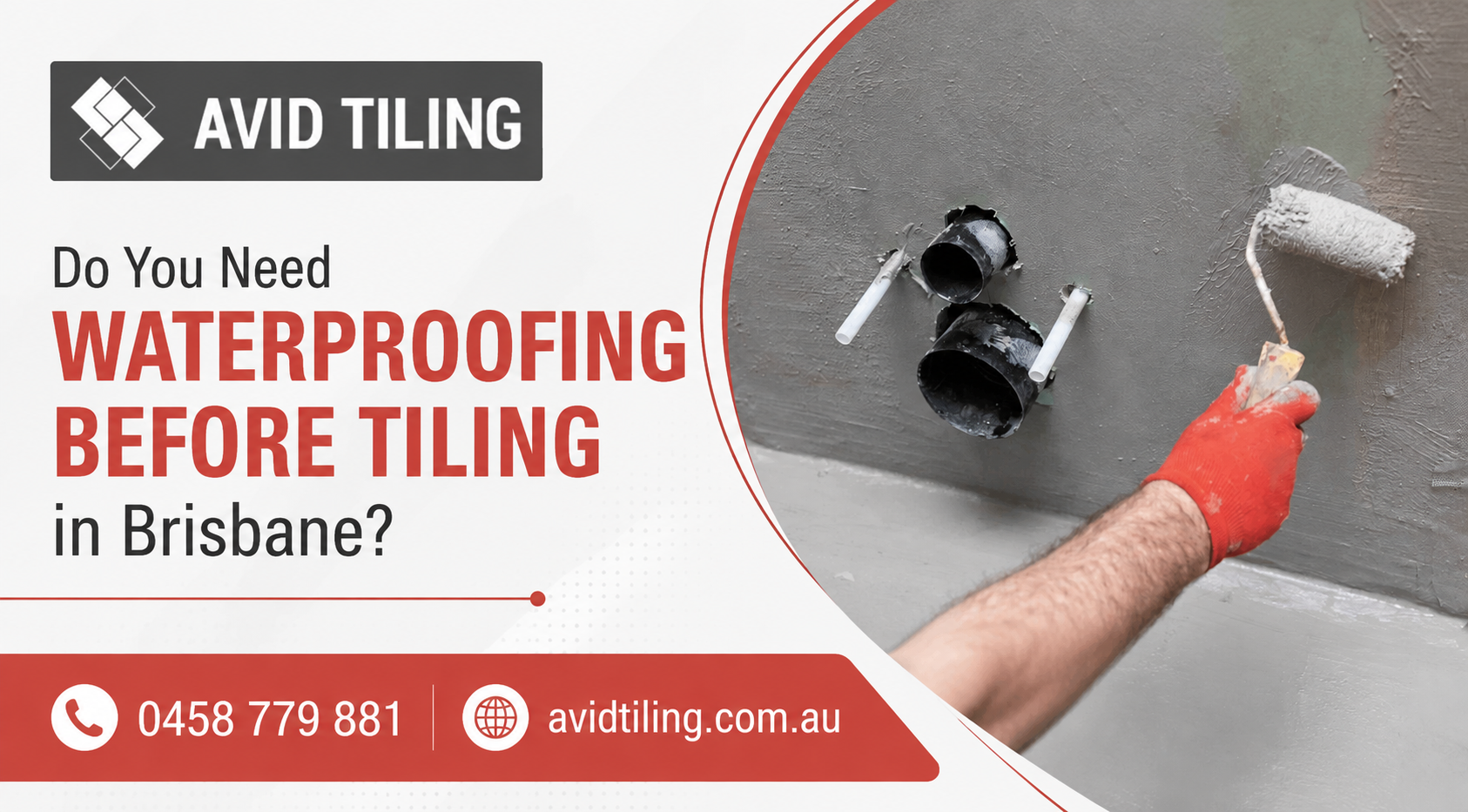 Waterproofing Brisbane for bathroom wet areas by Avid Tiling